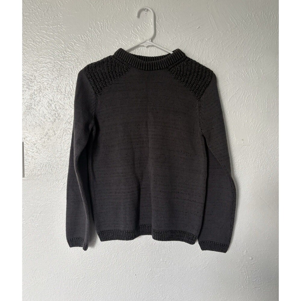 Class Club Boys Vintage Dark Gray Crew-neck Knitted Sweater Size 12-14 NWT